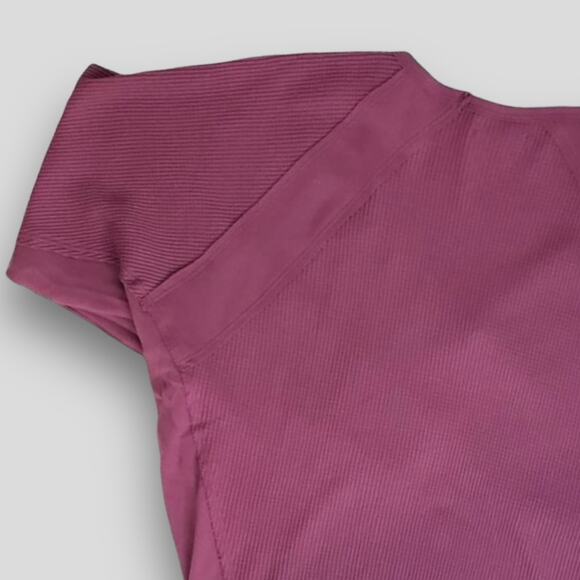 NWT FREE PEOPLE SANTA CLARA BOHO WESTERN COTTON WAFFLE THERMAL MULBERRY MEDIUM - Picture 4 of 8